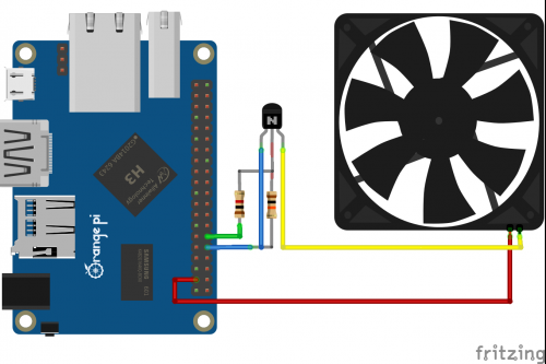 Orange pi 3 lts подключение вентилятора